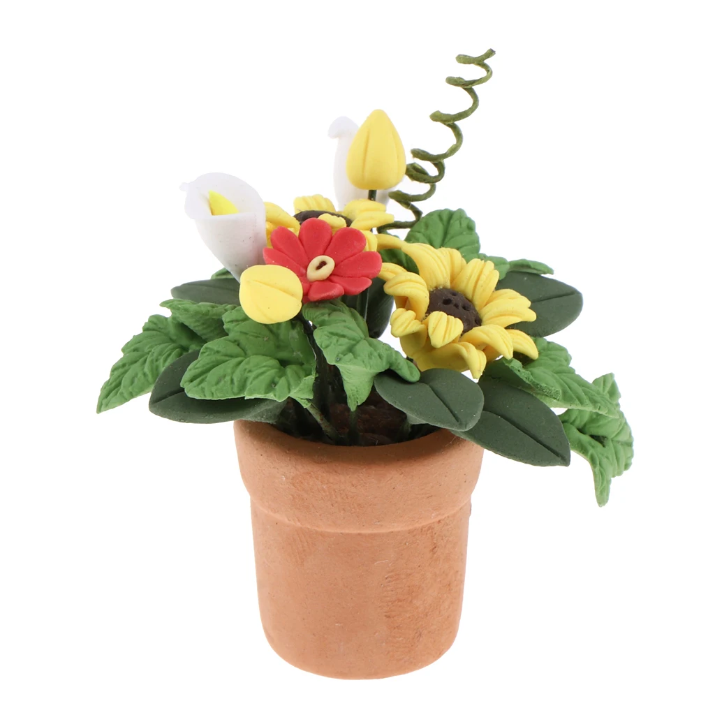 1/12 Кукольный дом цветочное растение модель сказочный сад/Бонсай пейзаж/фото