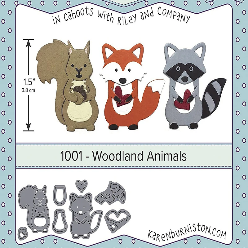 

Woodland Animals Die Cutting and Cutting Dies Making Paper Cards Dies 2021 Stencils for Decoration Scrapbooking New