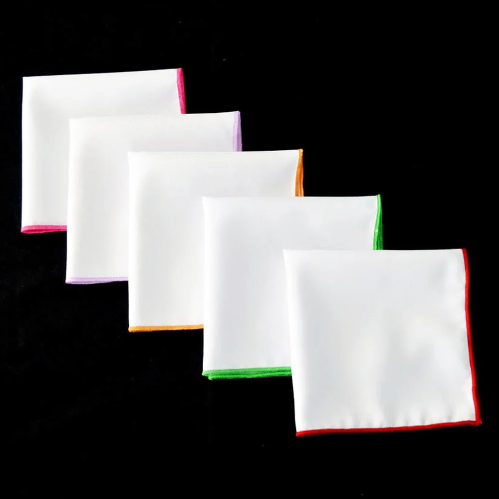 Мужской Карманный платок для костюма стильный красочный рулонный белый носовой