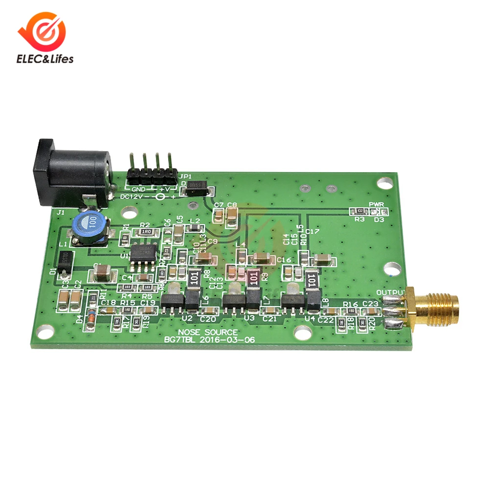 DC 12V 0.3A Источник шума варенья простой спектр внешний генератор отслеживания SMA источник случае DC12V/0.3A генератор сигнала отслеживания