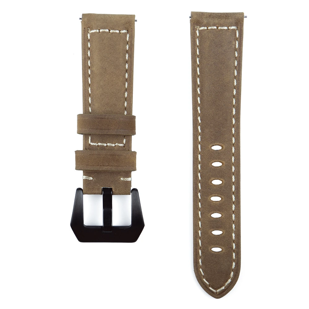 Suede Light Brown 22 мм ремешок для часов Galaxy Watch 46 мм кожаный быстросъемный ремешок браслет для huawei Watch GT Amazfit GTR 47 мм Шестерня S3 ремни - Цвет ремешка: Suede Light Brown