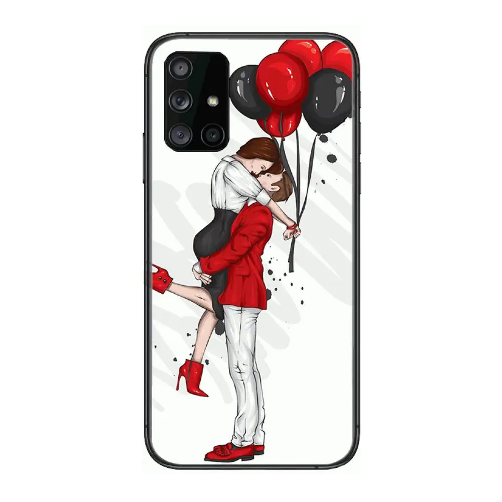 

Mother's day gift style Phone Case Hull For Samsung Galaxy A 90 50 51 20 71 70 40 30 10 80 E 5G S Black Shell Art Cell Cover