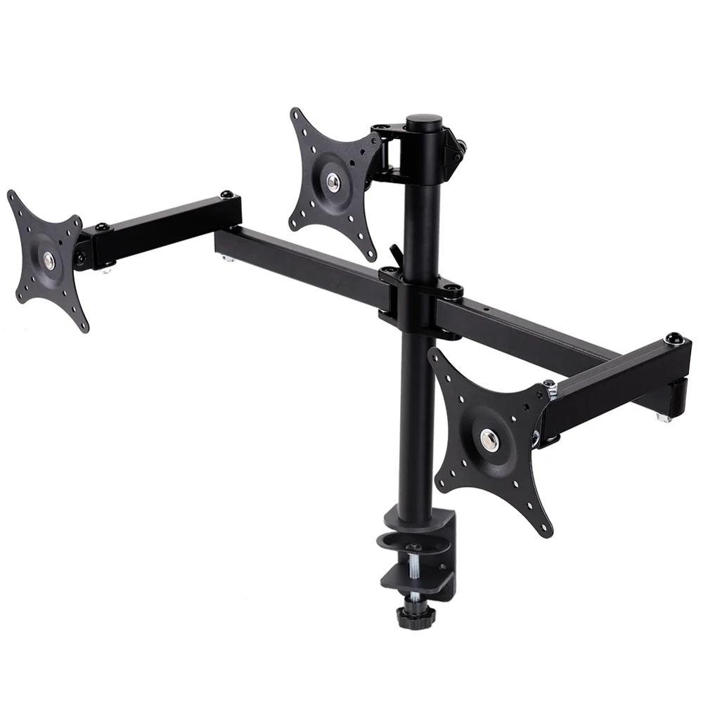 

Monitor Holder 11 lbs Capacity Per Arm Full Monitoring Triple Arm New Model TV Stand