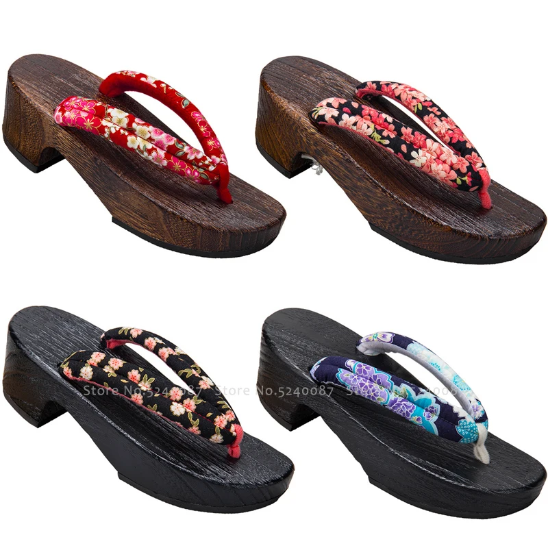 Восточные Сабо Geta японское традиционное кимоно деревянная обувь для женщин