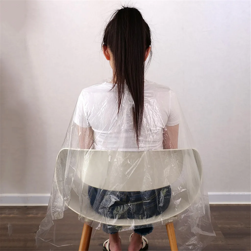 

50PCS Disposable waterproof hair dressing cloth haircut scarf Disposable shawl Hair Salon Capes Washing Pads Shampoo Cloak #0427