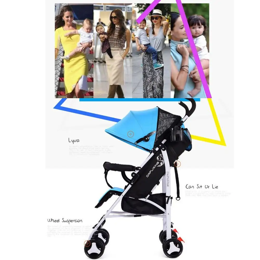 Детская складная коляска Kidlove 2 в 1 переносная с зонтиком для