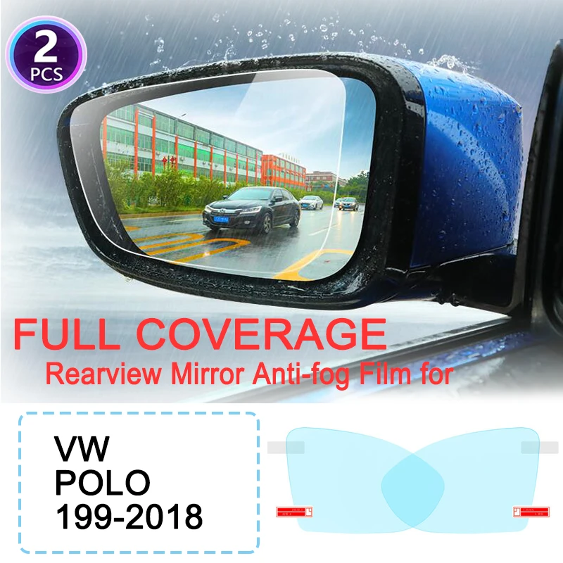 

KULEOU Full Cover Anti Fog Rainproof Film Rearview Mirror for Volkswagen VW POLO 6N2 9N 9N3 6R 6C 1999~2017 3 4 5 Car Stickers