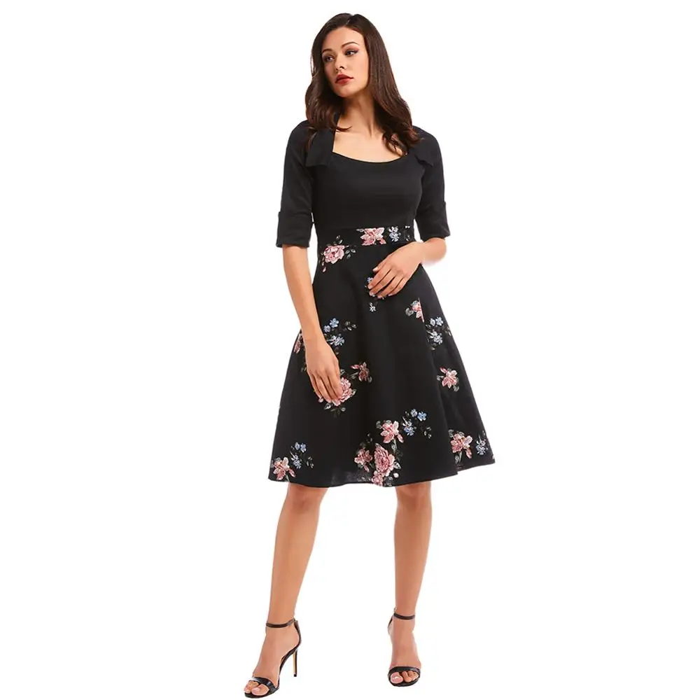 Женские зимние платья с v образным вырезом и цветочным принтом винтажный халат