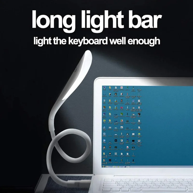 USB лампа для чтения Портативный ноутбук светильник с 14 светодиодный затемнения