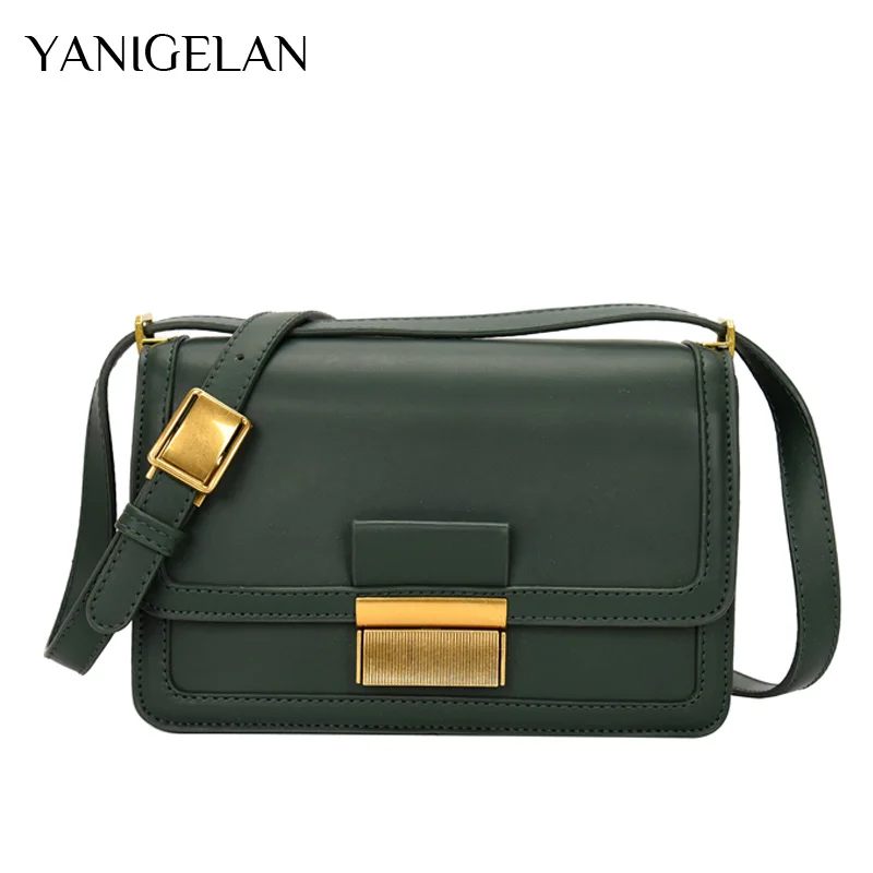

High Quality Small Square Bag Female Solid Color Crossbody Bags For Women Luxury Designer Shoulder Bag Classics Ladies Flap Pack