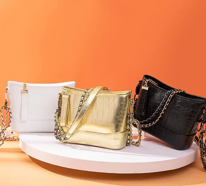 Новые модные женские Хобо с аллигатором 3 цвета через плечо и сумка на цепочками