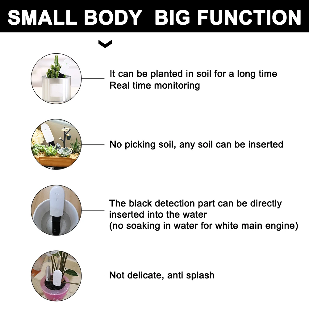 Garden Analyzer Backyard Indoor Outdoor Balcony Portable Electronic Mini Soil Moisture Tester Home Potted Plants Hygrometer | Инструменты