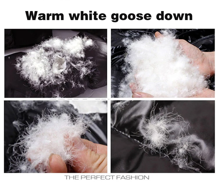 Ladies Coat Women's Down Coat Lady Down Parkas Long Winter Jacket Coat Clothes Black White Warm Fur Collar Hooded Down Jacket