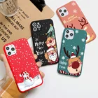 Милый чехол с рождественским оленем для Xiaomi Mi A3 A1 A2 8 9 10 Lite Poco X3 NFC F1 Redmi 7A 9A 5 Plus Note 9 9s 8 7 6 Pro 5 8T, чехол из ТПУ