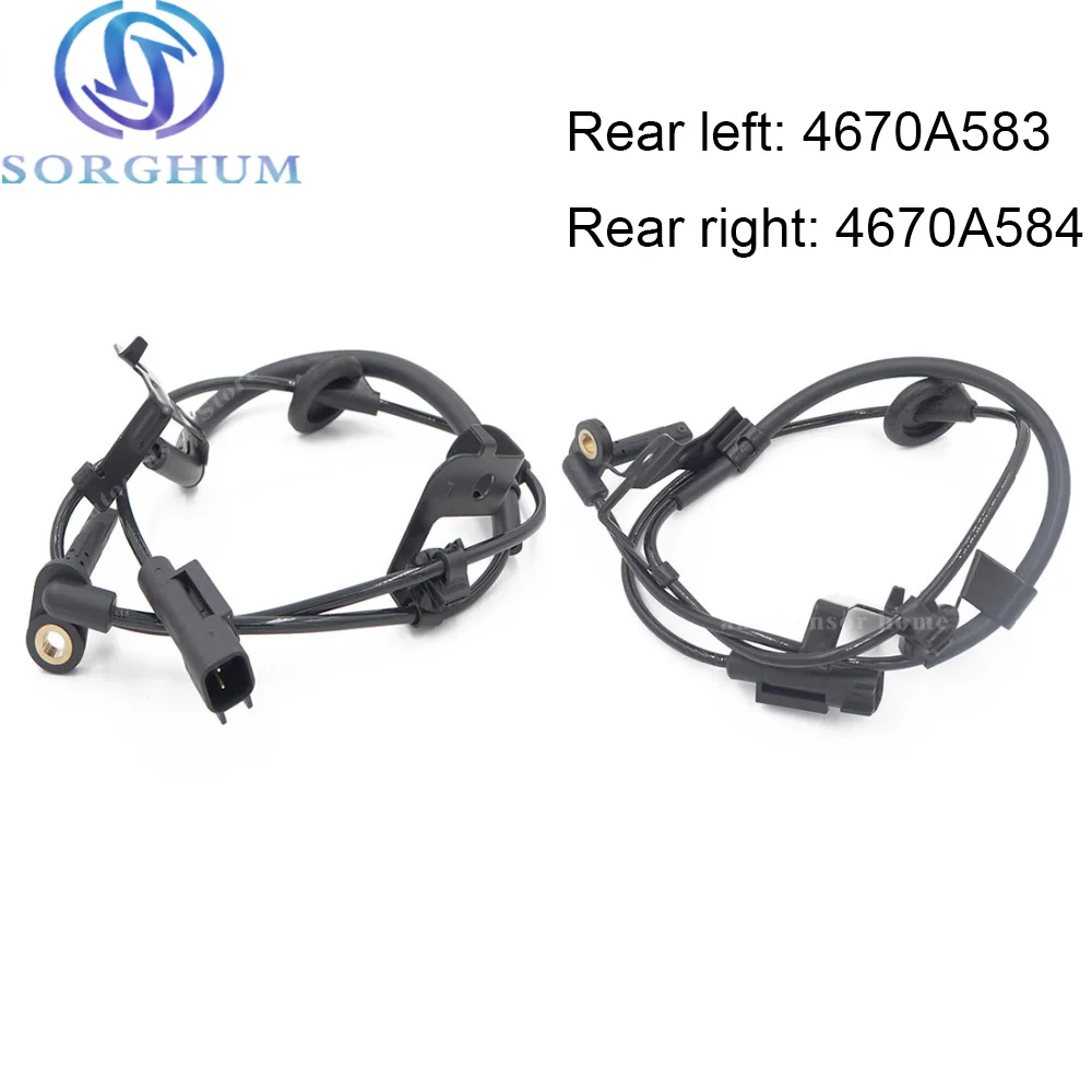 1pair 4670A583 +4670A584 New Rear Left & Right ABS Wheel Speed Sensor For Mitsubishi 4WD Outlander Lancer 07-12