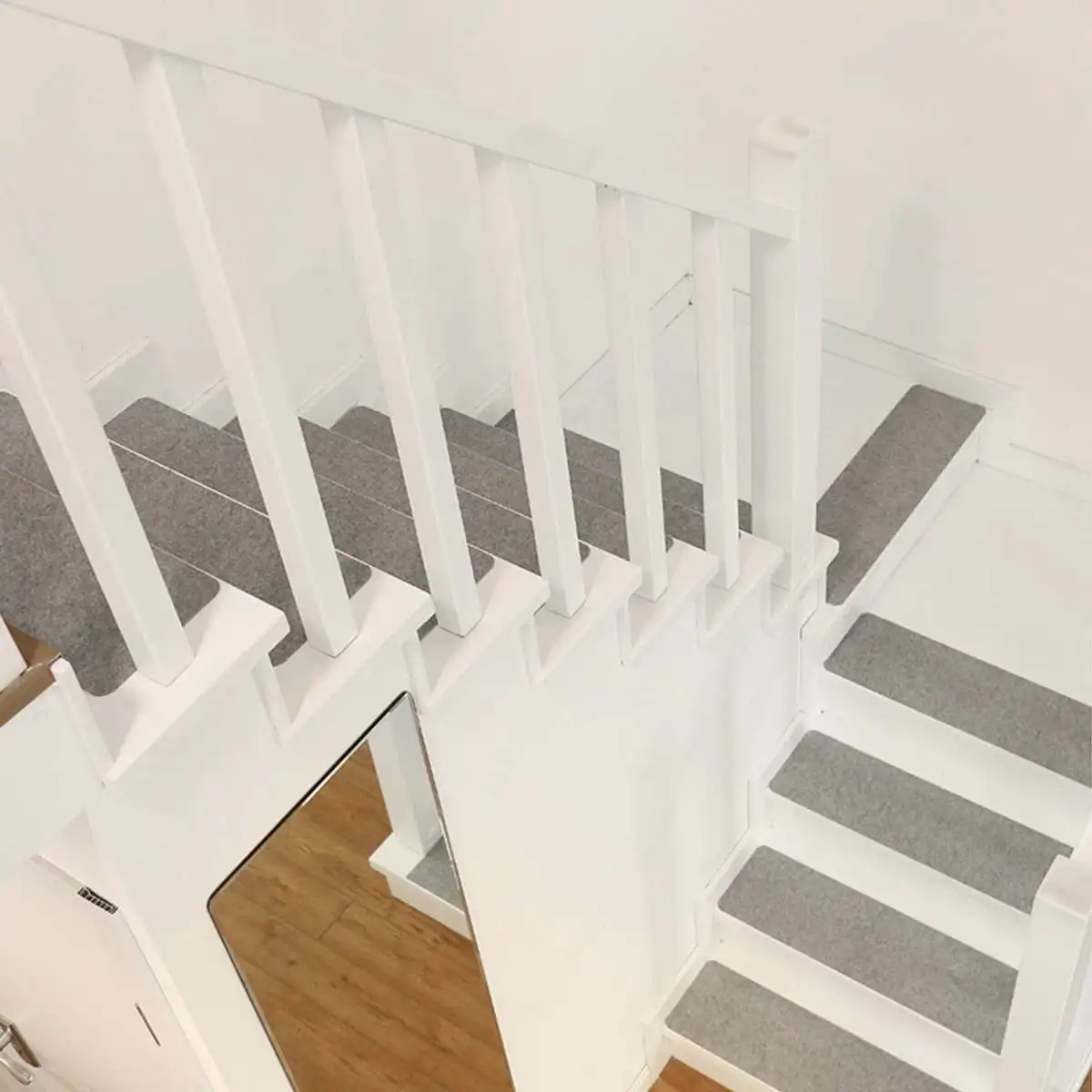 Нескользящий ковер для лестницы 60x20 см Многоразовый моющийся напольный коврик