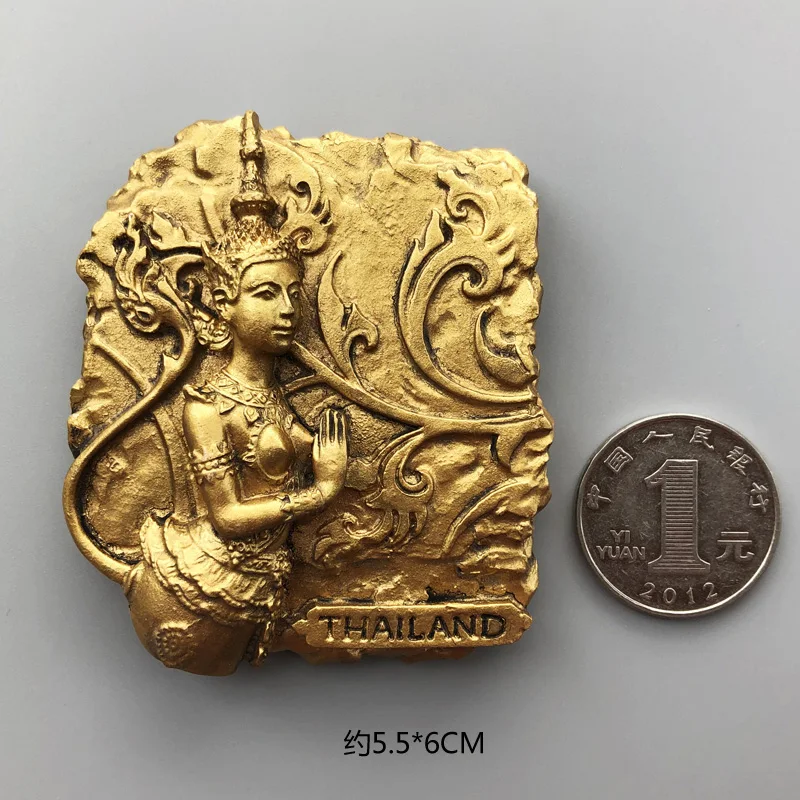Thai Golden Buddha Магниты страны на холодильник, Франция, Корея, Япония, самуо, Таиланд, Мьянма, магнитный стикер на холодильник, сувенир для путешествий во всем мире, магнитный - Цвет: Thai Golden Buddha