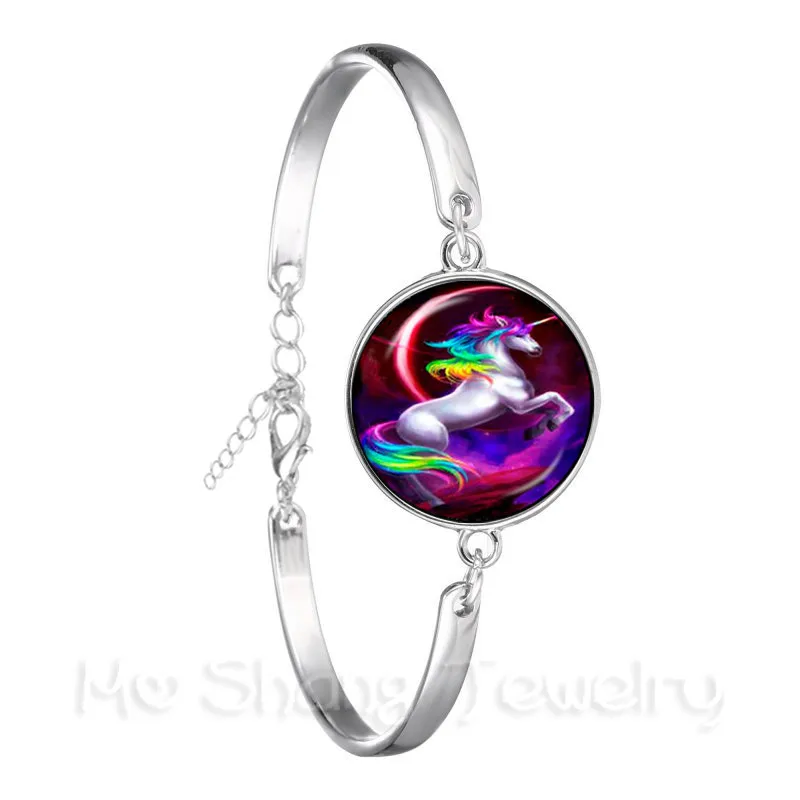 Vintage Horse Image Unicorn Charms Infinite Wrap Chain Bracelet Silver Plated Bangle For Women Men Best Gift | Украшения и