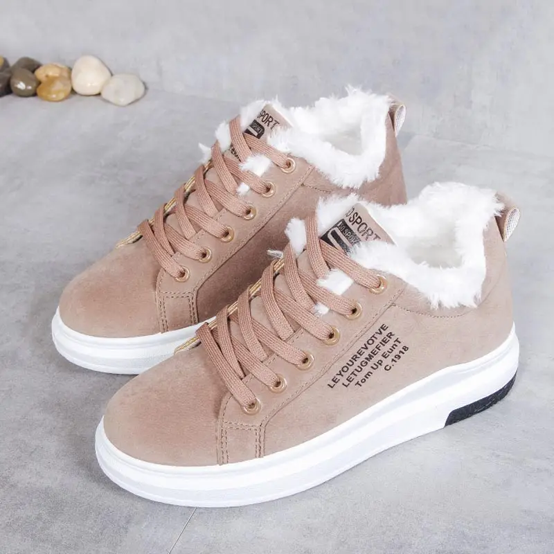 

Женские ботинки, зимние теплые ботинки для снега, женские ботильоны из искусственной замши для женщин, зимняя обувь, плюшевая обувь для женщ...