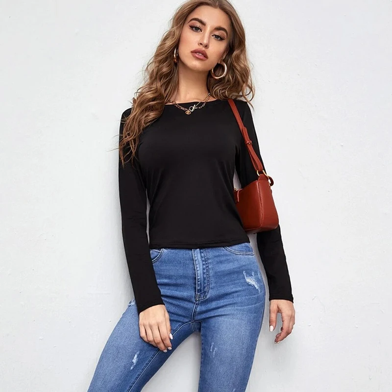 Элегантный наряд с открытой спиной черные рубашки блузки женская сексуальная