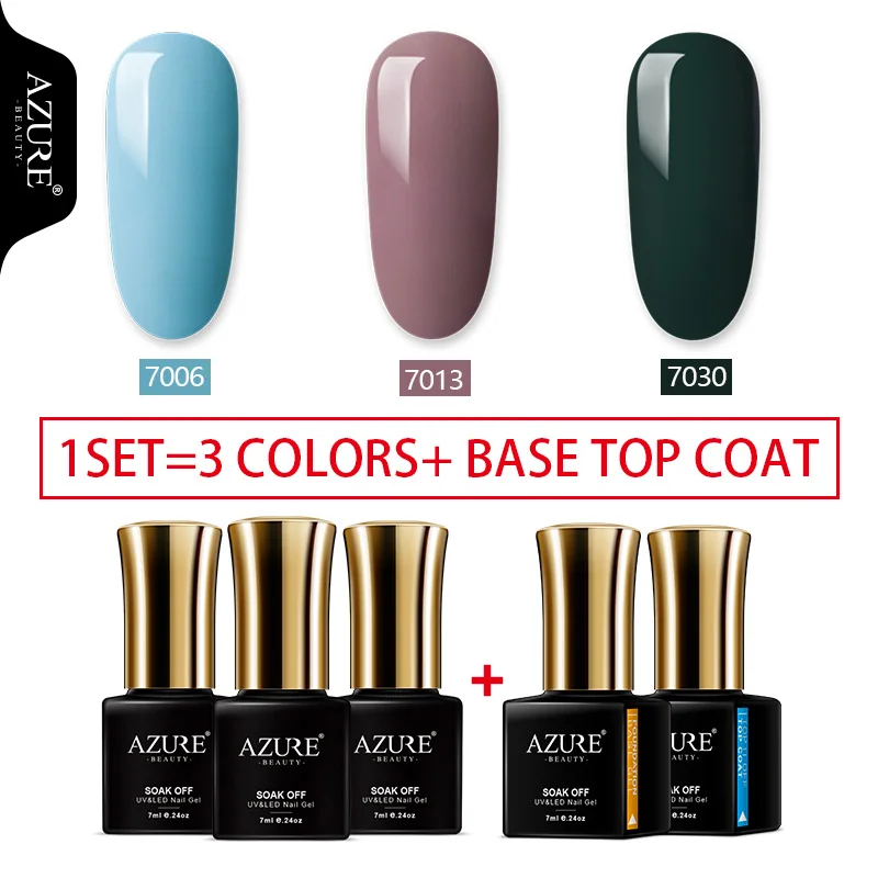 AZURE BEAUTY Гель-лак для ногтей Гель-лак UV Led Soak Off 4 шт./лот Гибридный лак комплект гель-лака Vogue лазурный гель лак-эмаль для ногтей - Цвет: 22