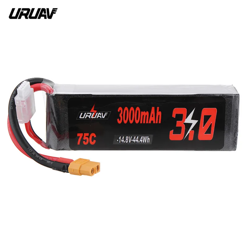Высокое качество URUAV 14 8 V 3000mAh 75C 4S Lipo батарея XT60 Разъем для RC гоночного дрона