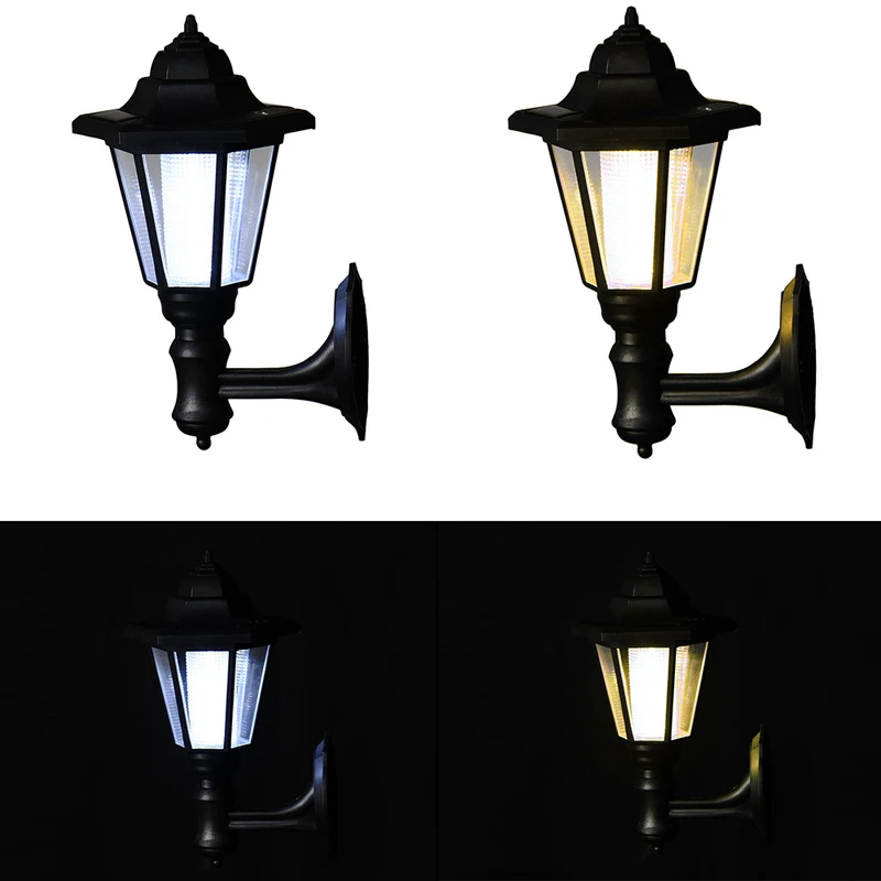 Solar Power LED Light Path Way Wall Landscape Mount Garden Fence Lamp Outdoor