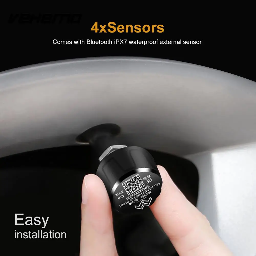 

2020 Tire Pressure Alarm Tire Pressure Monitoring System Mobile APP High Quality Tire Pressure Monitoring for External Sensor