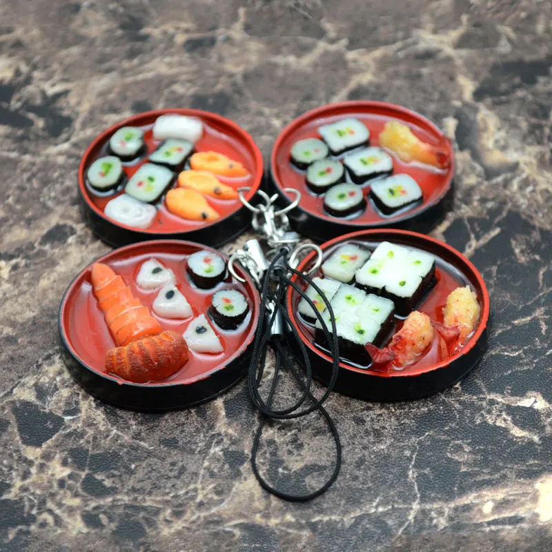 4pcs/lot edible miniature japanese food 1/6 Scale Sushi Rice Roll for Dollhouse Decor Pretend bjd kitchen toy | Игрушки и хобби