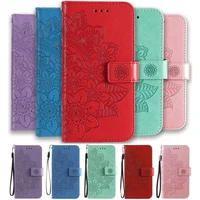 wallet card slots case for oppo find x2 x3 lite neo pro a53s a32 a33 a54 a73 a74 a93 a94 a5 a9 2020 a11k petal flower cover d27f