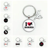 new i love riding keychain stylish personality horse pendant high quality keychain suitable for horse riders