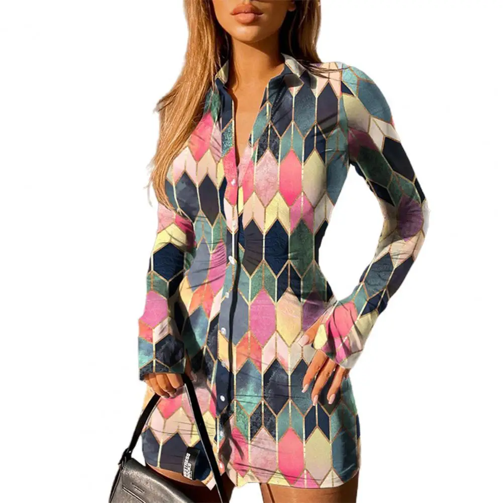 

Hot apparel Shirt Dress Summer Single-breasted Cardigan Style Women Comfortable Blouse Mini Dress Dating Elegant Party Dresses