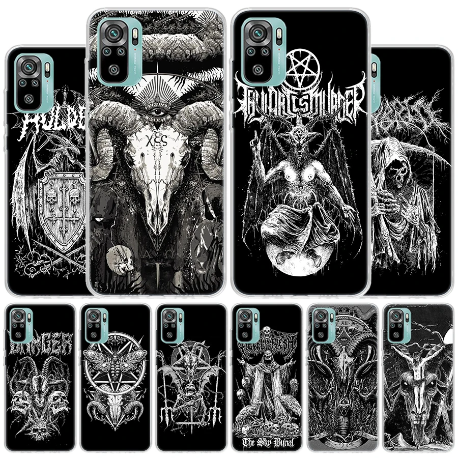 Satanic Goat Satan Devil Cover Phone Case For Xiaomi Redmi Note 10 Pro Max 10S 9 9S 9T 8 8T 11T 11S 11 5G 11E 7 6 5 4X Coque Cas