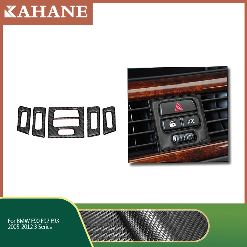 5 шт./компл. автомобильный карбоновый интерьерный центральный консоль для BMW E90 E92