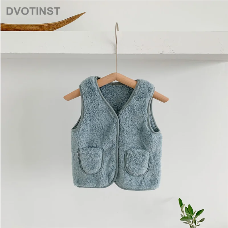 

Baby Boys Girls Vest Warm Winter Lamb Plush Vests Korean Children's Clothing Infant Toddler Girl Clothes Coats Kids Jackets