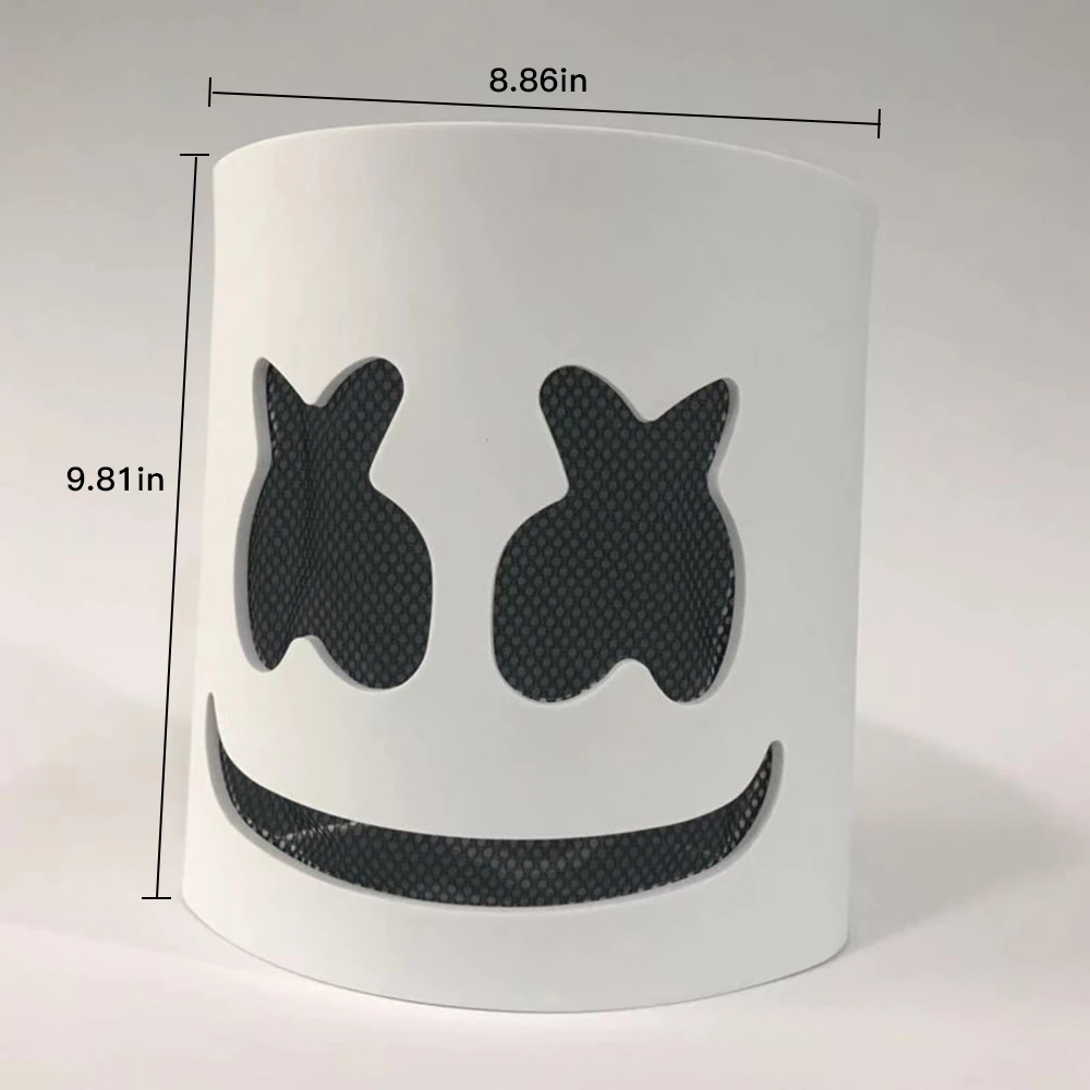 Маска на голову Marshmello для Хэллоуина стильная Реалистичная дышащая мягкая