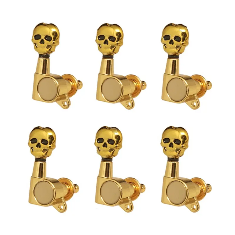 6R череп Форма Электрогитары настроечный винт гитарные струны Кнопка гитары