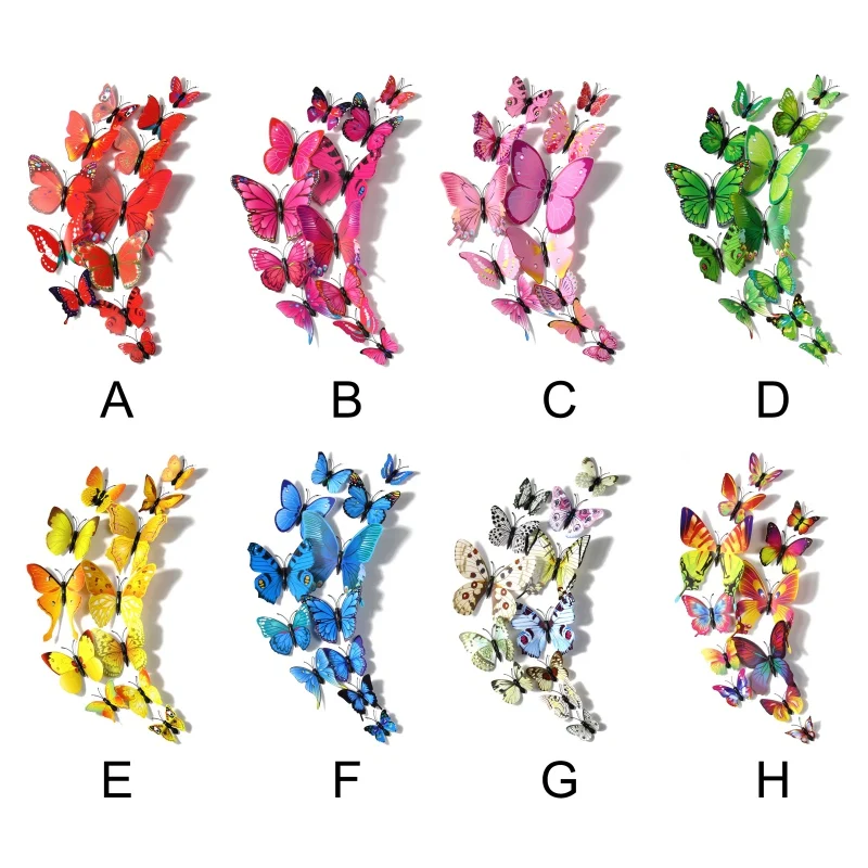 1 Набор ПВХ для комнаты настенные наклейки бабочки на стену 3D бабочка декор