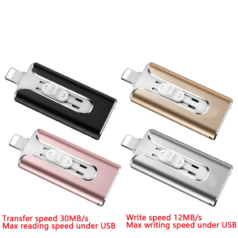 3 в 1 OTG USB флеш-накопитель Флешка 3,0 16 ГБ 32 ГБ 64 ГБ 128 ГБ флеш-накопитель для iphone 8 7 Plus 6 6s Plus 5s ipad карта памяти ФЛЕШКА usb c flash флешка мини small usb drives