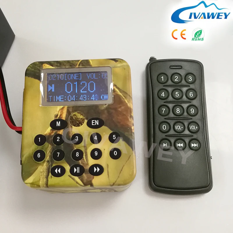 С пультом дистанционного управления 50 Вт усилитель охотничья птица звук mp3 плеер