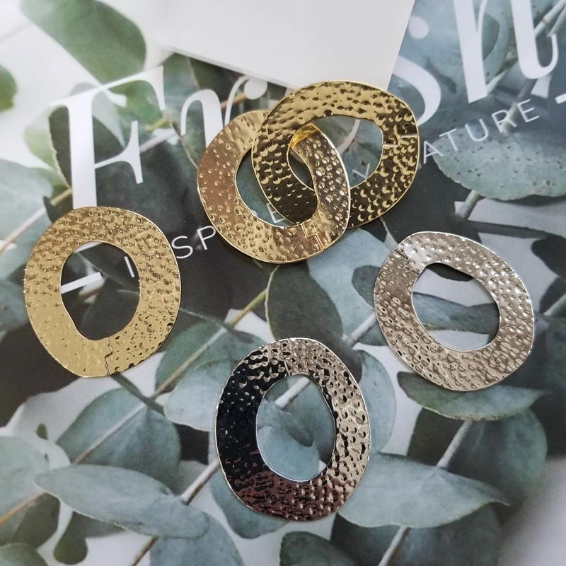 18K Настоящее золото серьги аксессуары прохладный ветер медный чип технология