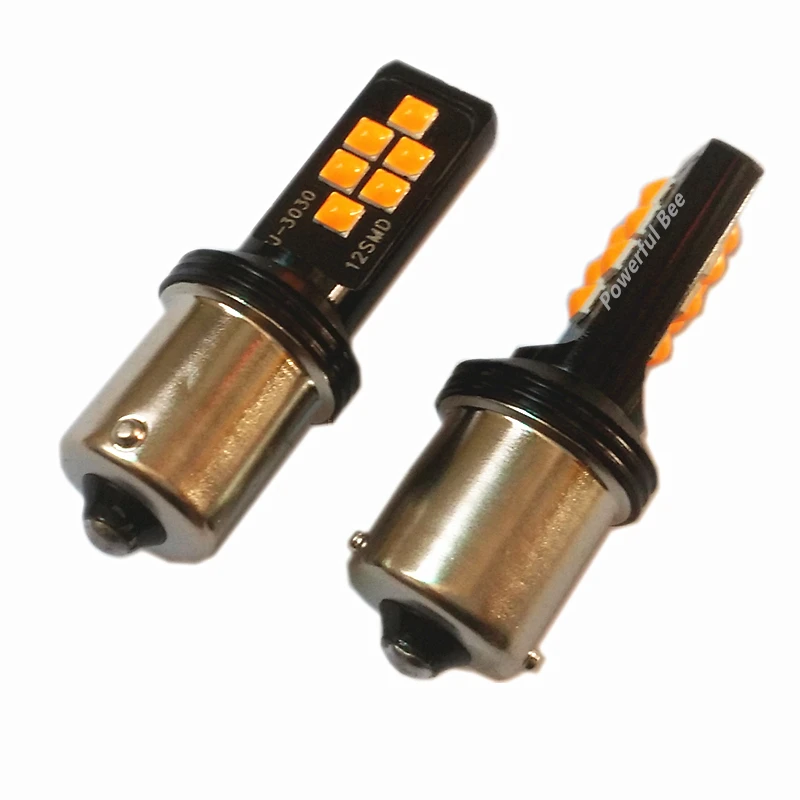 2x1156/BA15S/p21w 3030SMD 24 Вт холодный белый свет золотисто-желтого цвета 1200LM светодиодный