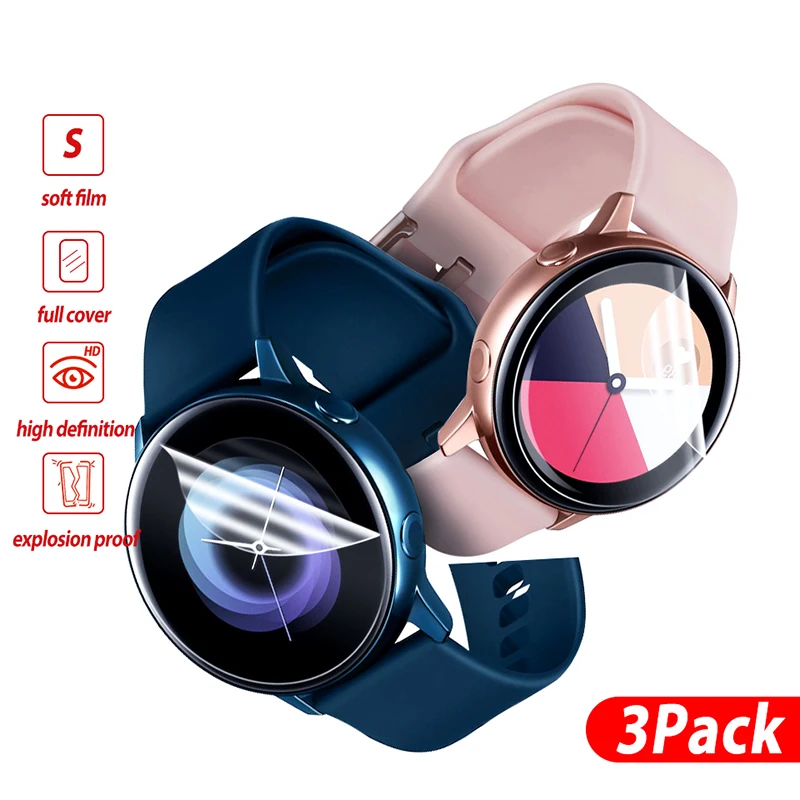 Мягкая Гидрогелевая пленка для часов Samsung Galaxy Watch Active R500 1 2 3 шт. защитная 3D защита