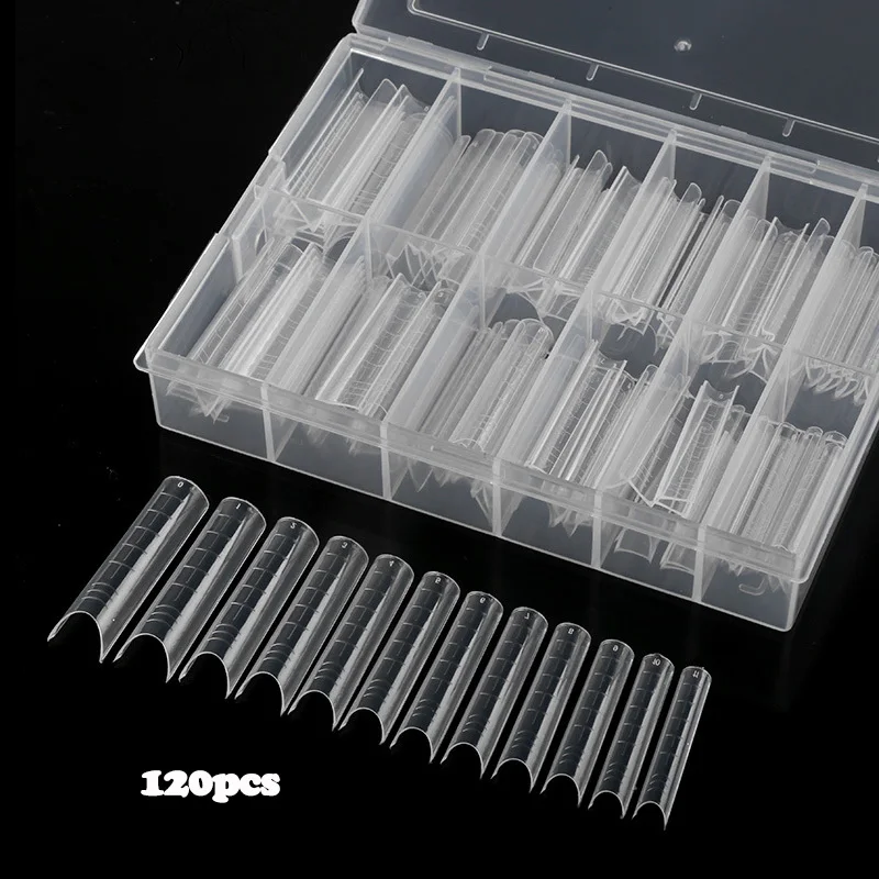 120 шт. полигель для ногтей наращивания Типсы быстрого формы двойная форма