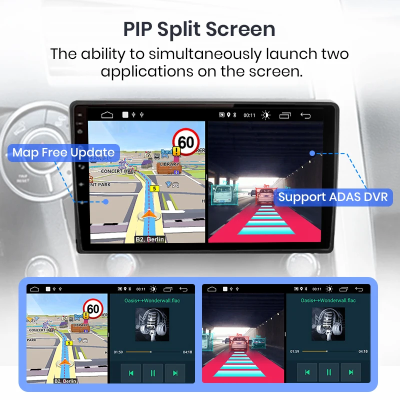 Junsun V1pro Беспроводной CarPlay автомагнитола Android Auto Аудио для авто мультимедиа