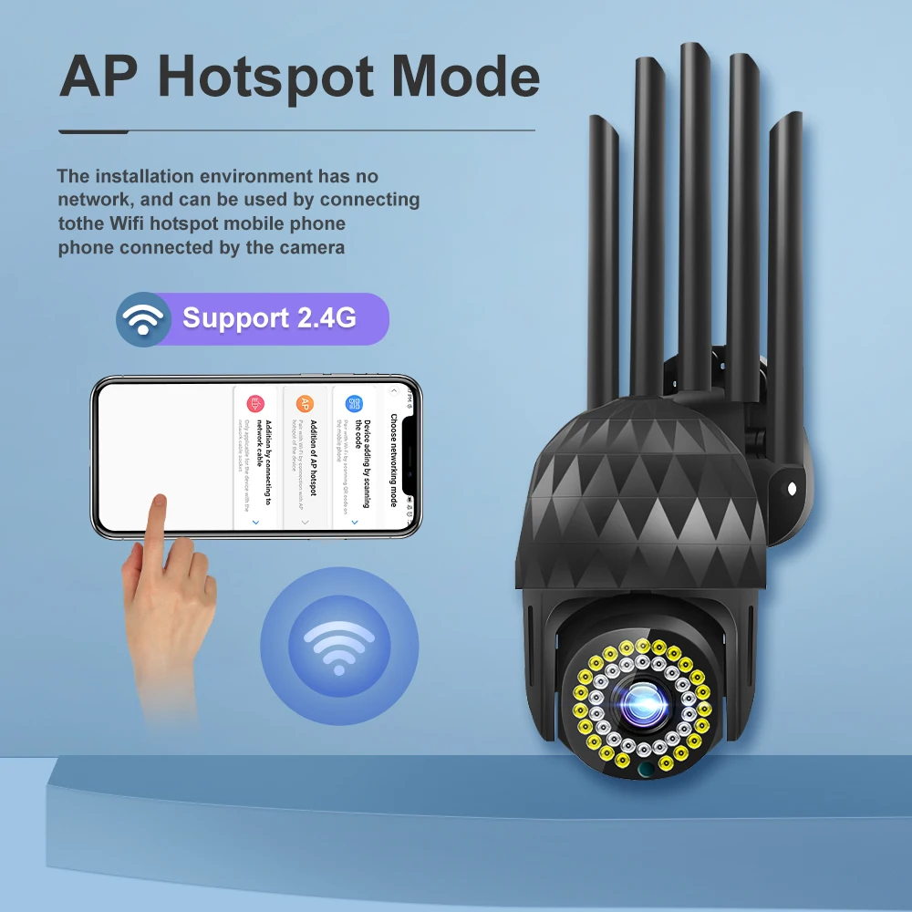 Скидка Камера видеонаблюдения Podofo, 200 Вт, 39 светодиодов, Wi-Fi