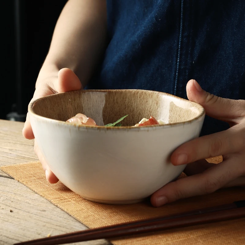 RUX мастерская 1 шт. нерегулярные Керамика чаша Лапша Салат для риса Ресторан