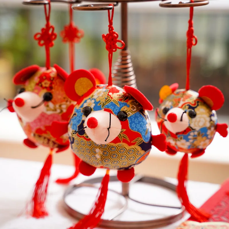 2020 Крыса Мышь новый год плюс мягкие игрушки красный китайский узел Lucky mouse