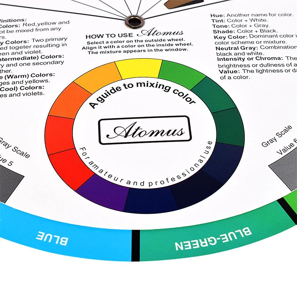 2PCS Color Wheel Paper Card Mixing Guides Tattoo Pigment Chart Supplies | Красота и здоровье