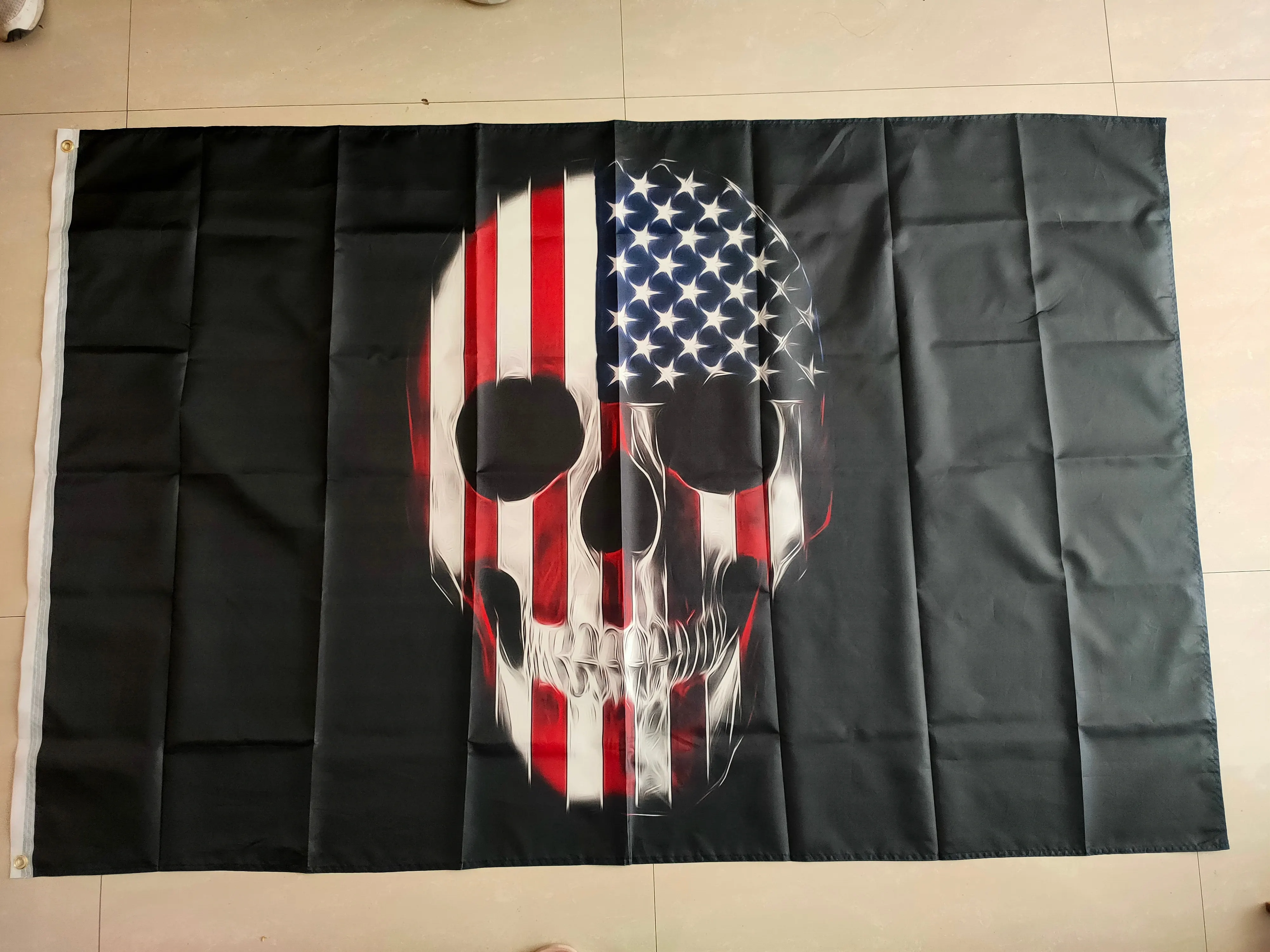 

Американский национальный флаг с черепом, любой размер 3x5 футов, Летающий баннер 100D, украшение из полиэстера Jolly Roger